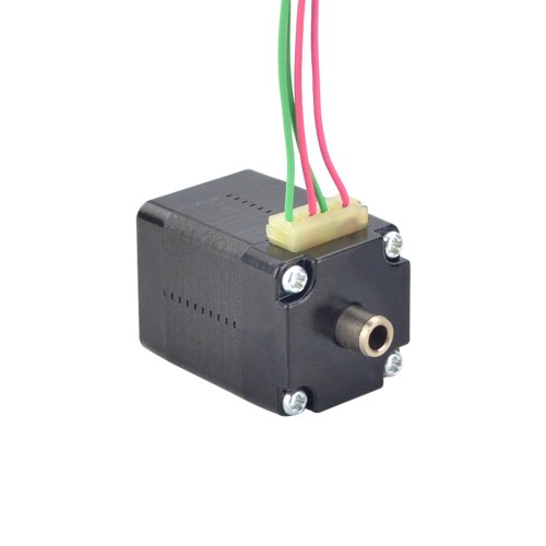 Çift Şaftlı Nema 8 İçi Boş Şaftlı Adım Motoru Bipolar 1,5Ncm(2,12oz.in) 0,49A 20x20x27mm