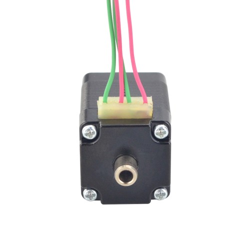 Çift Şaftlı Nema 8 İçi Boş Şaftlı Adım Motoru Bipolar 1,5Ncm(2,12oz.in) 0,49A 20x20x27mm