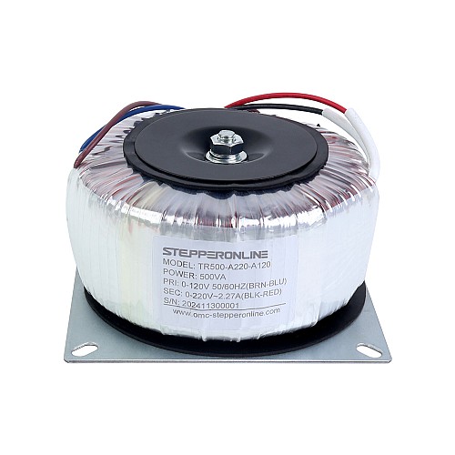 500VA Tek Fazlı Toroidal Transformatör 120VAC - 220VAC 2,27A 50/60Hz