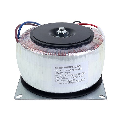 900VA Tek Fazlı Toroidal Trafo 120VAC - 220VAC 4.10A 50/60Hz 900VA Tek Fazlı Toroidal Trafo 120VAC - 220VAC 4.10A 50/60Hz